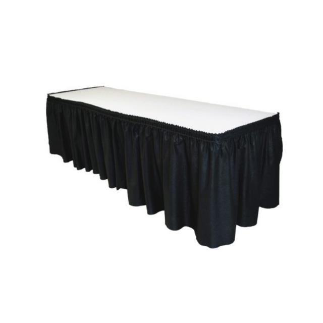 Rental store for Table Skirt, Black Poly 16 x32 in Memphis TN