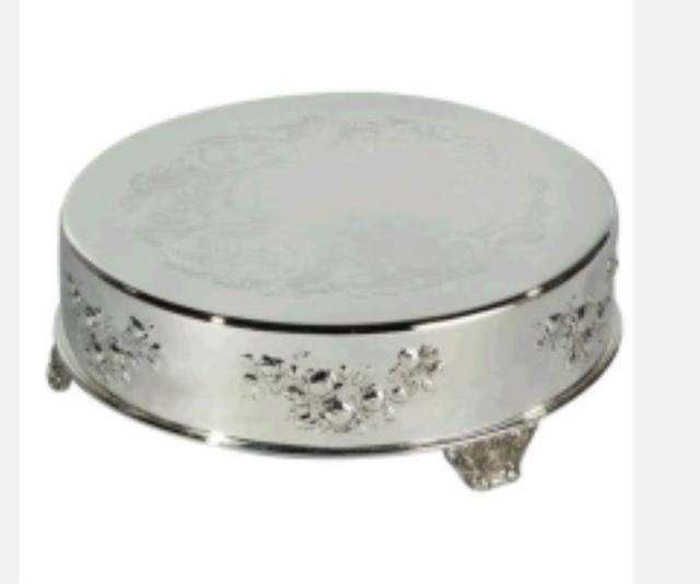 Rental store for Cake Plateau  Silver , 18 in. Round in Memphis TN