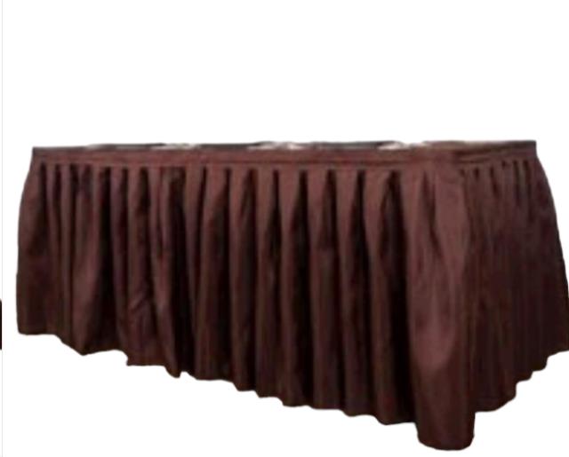 Rental store for Table Skirt, Chocolate Poly 17 x29 in Memphis TN